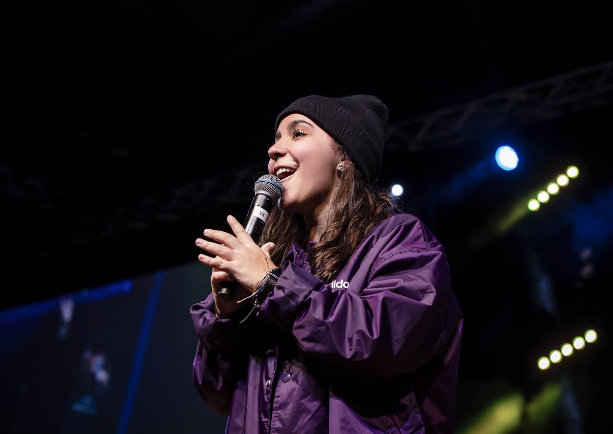 Erica leading worship